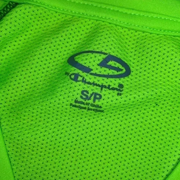 Mens C9 Neon Green Long Sleeve Athletic Shirt - S - Picture 4 of 4